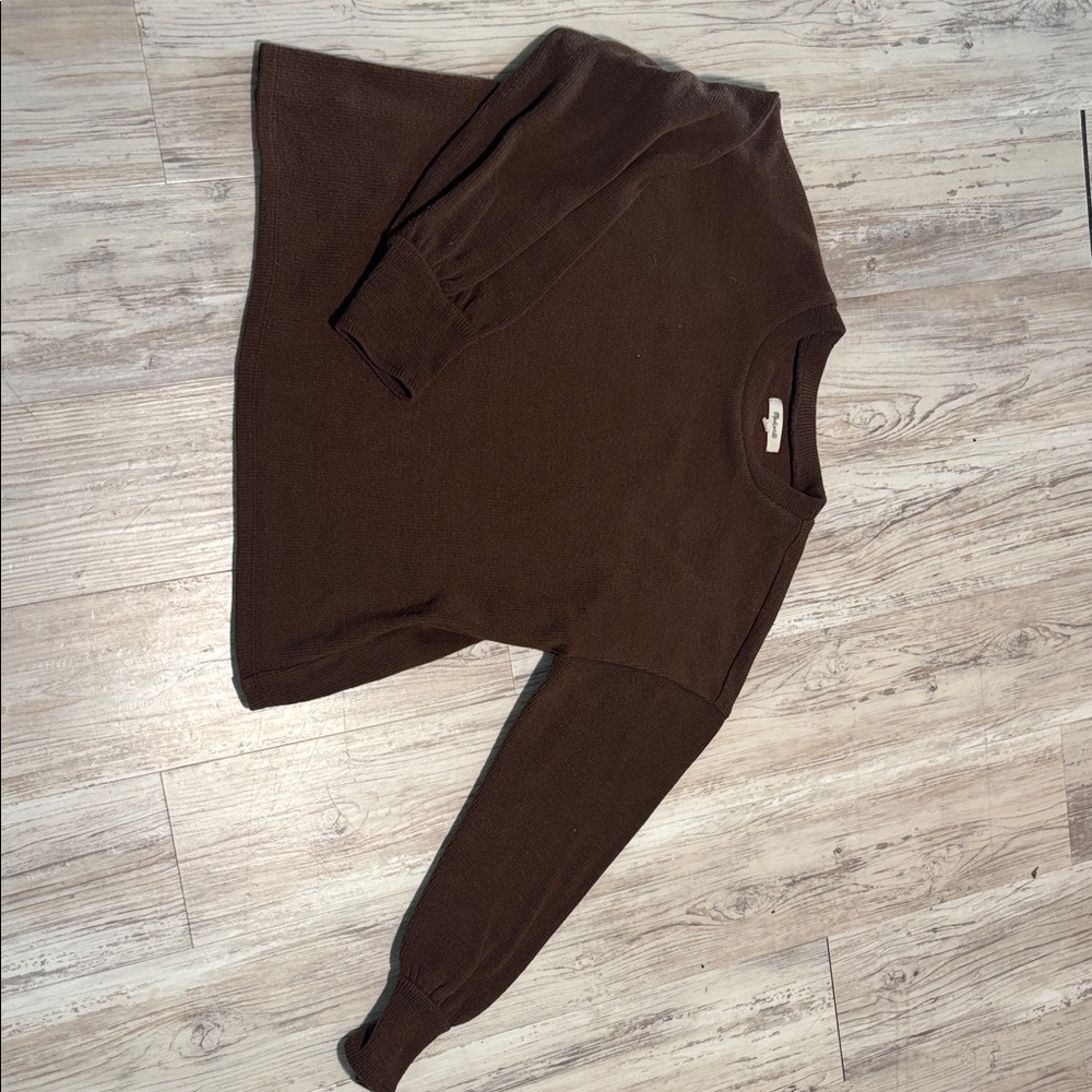 Madewell Women's Scoopneck Sweater in Dark Brown